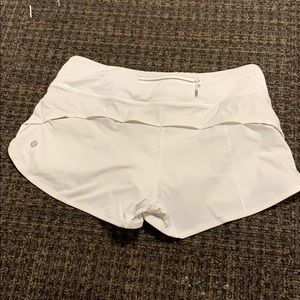 White lulu lemon shorts